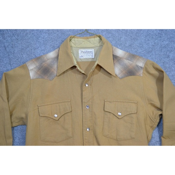 Pendleton Other - Vintage Pendleton Shirt Mens M Brown Plaid Wool Flannel Snap Western Lined
